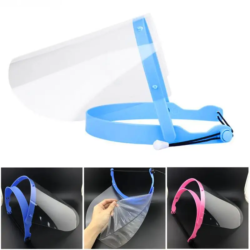 Полная маска для лица с защитой от капель полная прозрачная козырьком защитная