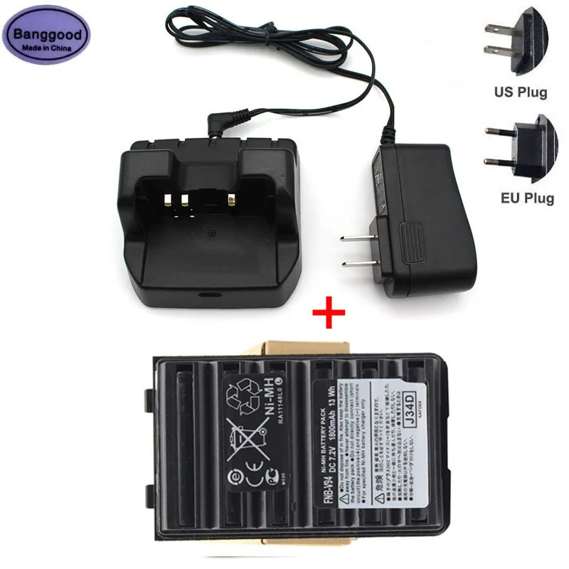 FNB-V94 FNBV94 7 2 V 1800mAh Ni-MH батарея + CD-47 быстрое зарядное устройство CD47 для YAESU FT-60 60E 60R Φ 120