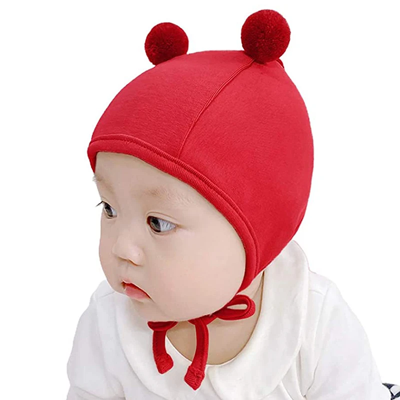 

Autumn Outdoor Baby Hat Warm Children's Solid Color Antler Ear Protection Baby Winter Knitted Funny Hat