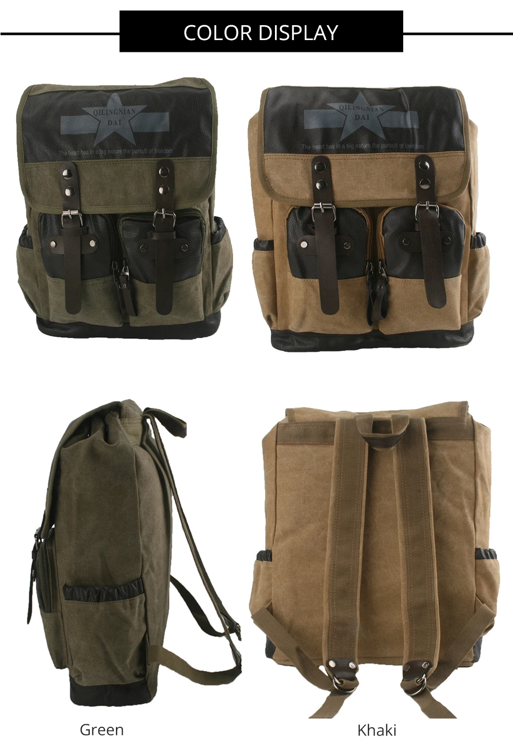 Man canvas travelbag Men retro outdoor backpack Casual vintage rucksack ultralight daypack Satchel School bag Infantry pack | Багаж и