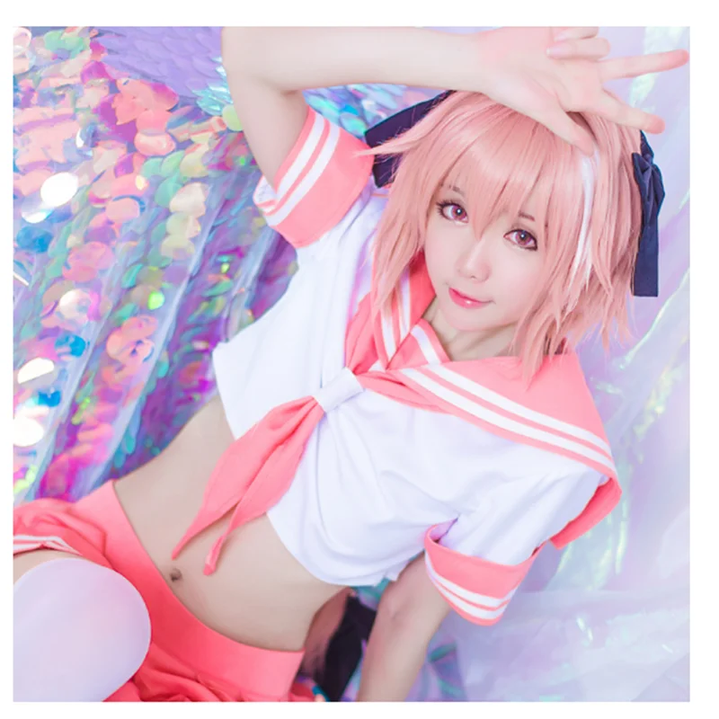 Fate/Grand Order Fate Apocrypha Rider Astolfo Cosplay JK школьная форма матросский костюм женский модный