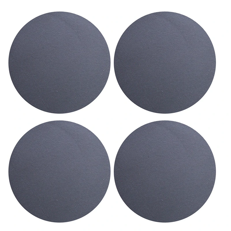 

4PCS Hot Sale PU Leather Drink Coffee Cup Mat Easy To Clean Placemats Round Tea Pad Table Pad Holder Drink Tools