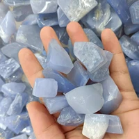 natural blue lace agate turn rolling stone quartz crystal healing polished specimen aquarium decorative gem
