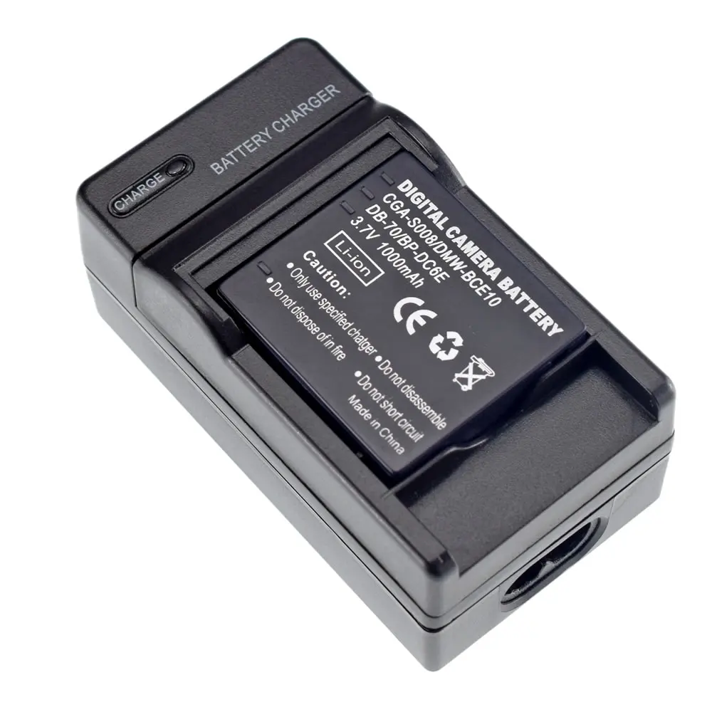 4X Батарея + AC настенное Зарядное устройство для цифрового фотоаппарата Panasonic CGA-S008