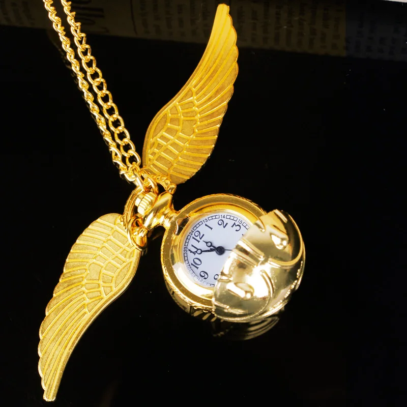 Роскошные брендовые кварцевые карманные часы с ожерельем золотые сферическими