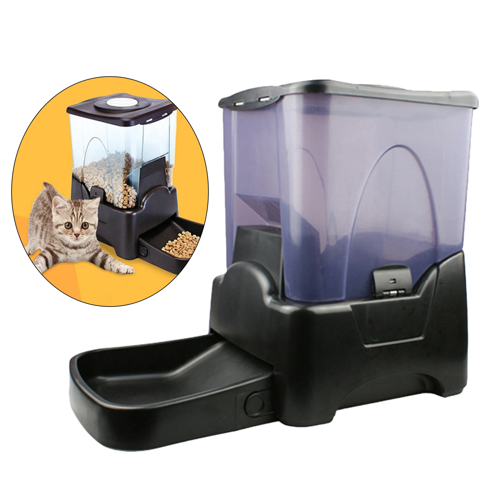 

11L Automatic Pet Feeder Dog Cats Dispenser Food Bowl Feeding Voice Recorder
