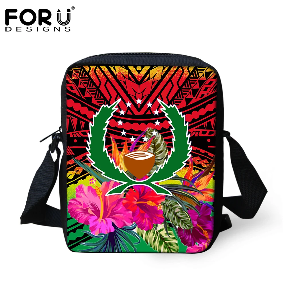 

FORUDESIGNS понпей полинезийский Гибискус Плюмерия с принтом листьев Роскошные брендовые дизайнерские сумки-мессенджеры для женщин сумки на пл...