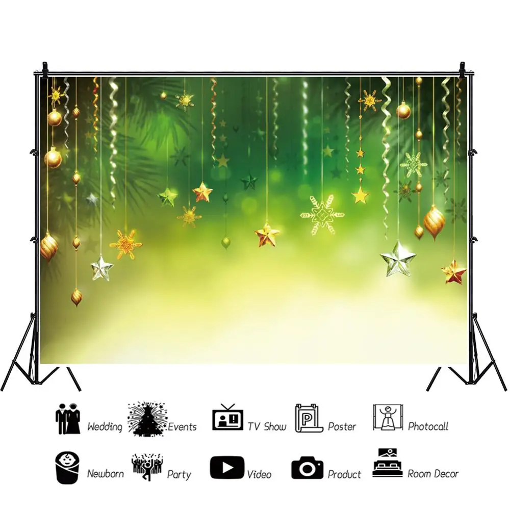 

Yeele Baby Shower Christmas Photocall Stars Ball Light Bokeh Photography Backdrop Photographic Background For Photo Studio Props