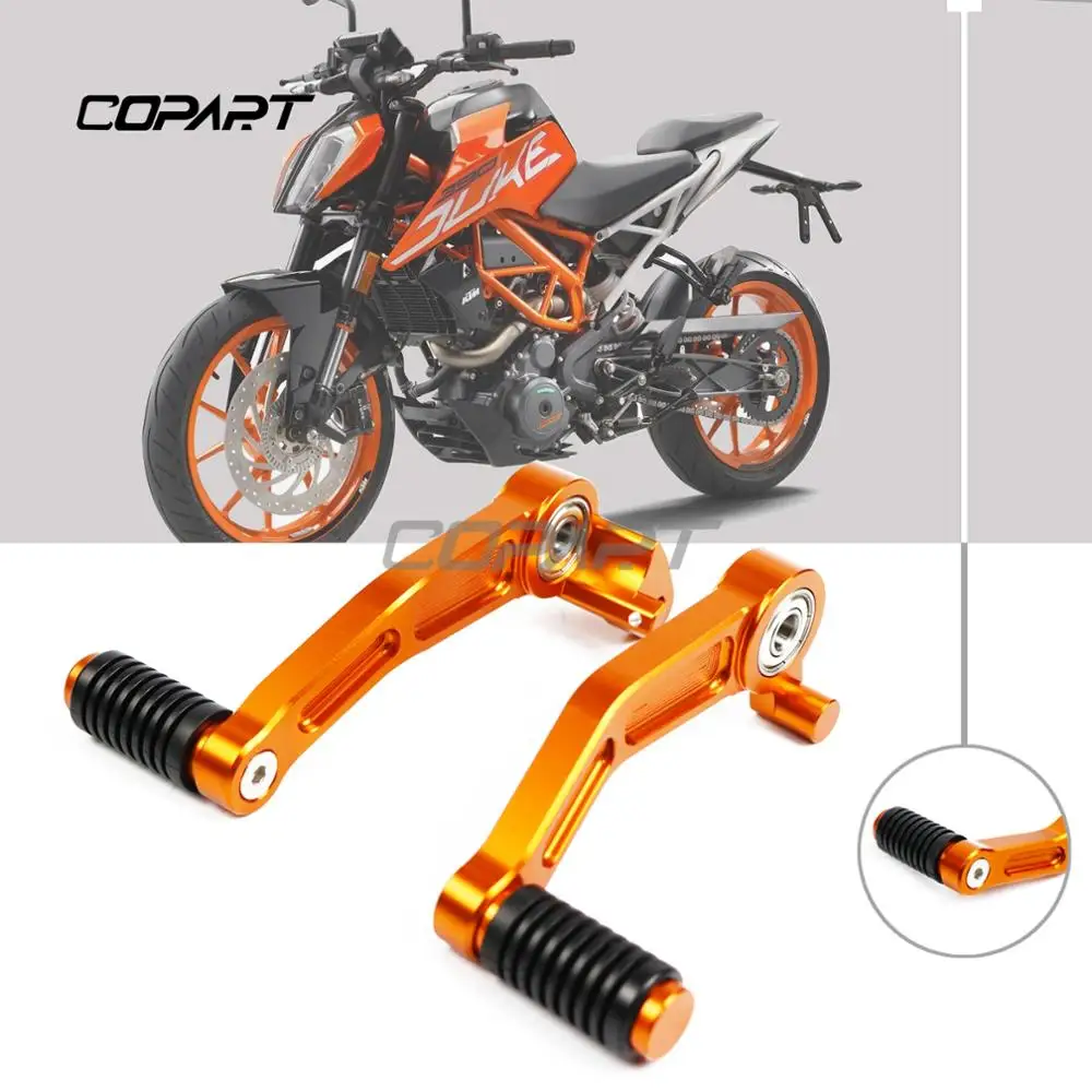 Orange Мотоцикл ножной тормозной рычаг и рычаг переключения передач пара CNC алюминиевая Педаль Для KTM 390 Duke 2013 125 200 оранжевый - Цвет: Orange