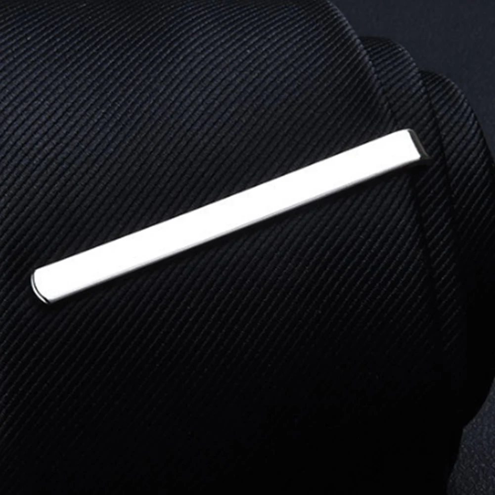 

New Simple Fashion Style Tie Clip For Men Metal Gold Tone Simple Bar Clasp Practical Necktie Clasp Tie Pin For Men Gift