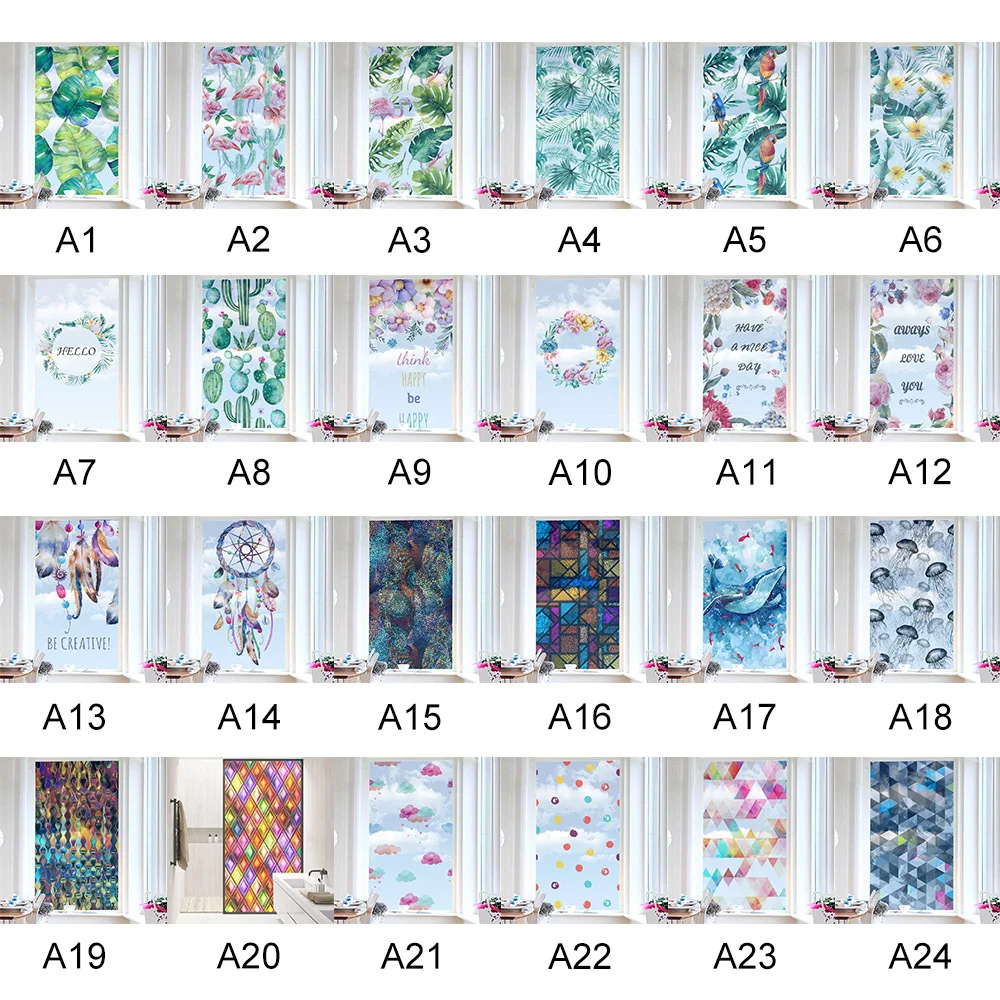 1 шт. съемные обои ПВХ статичный оконный фильм без клея матовое стекло наклейка