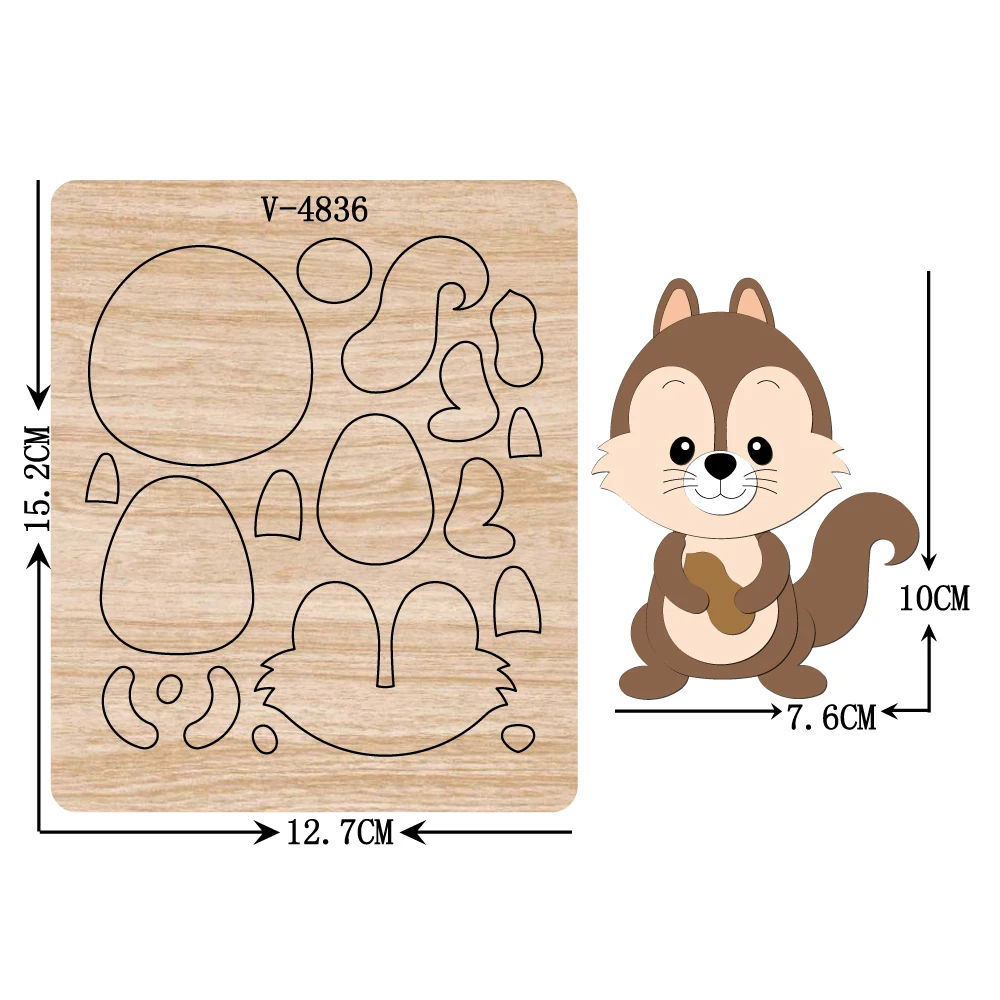 Новые деревянные штампы в виде белки для скрапбукинга разные размеры | Дом и сад