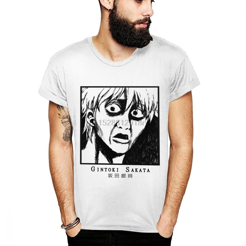 Gintama Sakata Gintoki футболки с принтом Человек S 6XL большой Размеры Футболка стильная