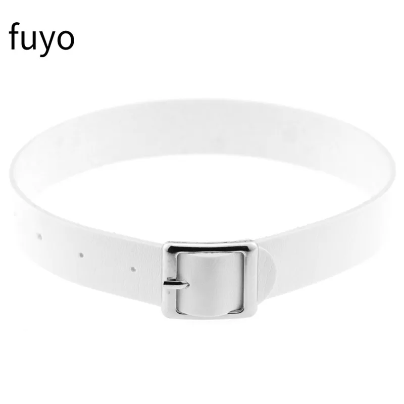 Женское кожаное ожерелье-кольцо с цепочкой