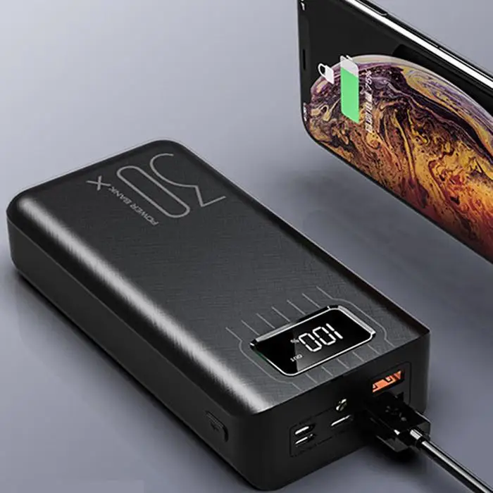 3 USB порта банк питания телефон дома, Повседневная микро 30000mAh Большая емкость портативное зарядное устройство банк питания DC5V2A