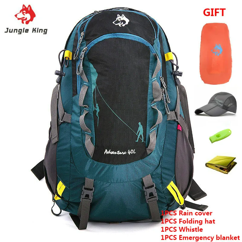 Jungle King New Outdoor camping hiking professional mountaineering bag student backpack sports bag men women cycling 40L 1.35KG