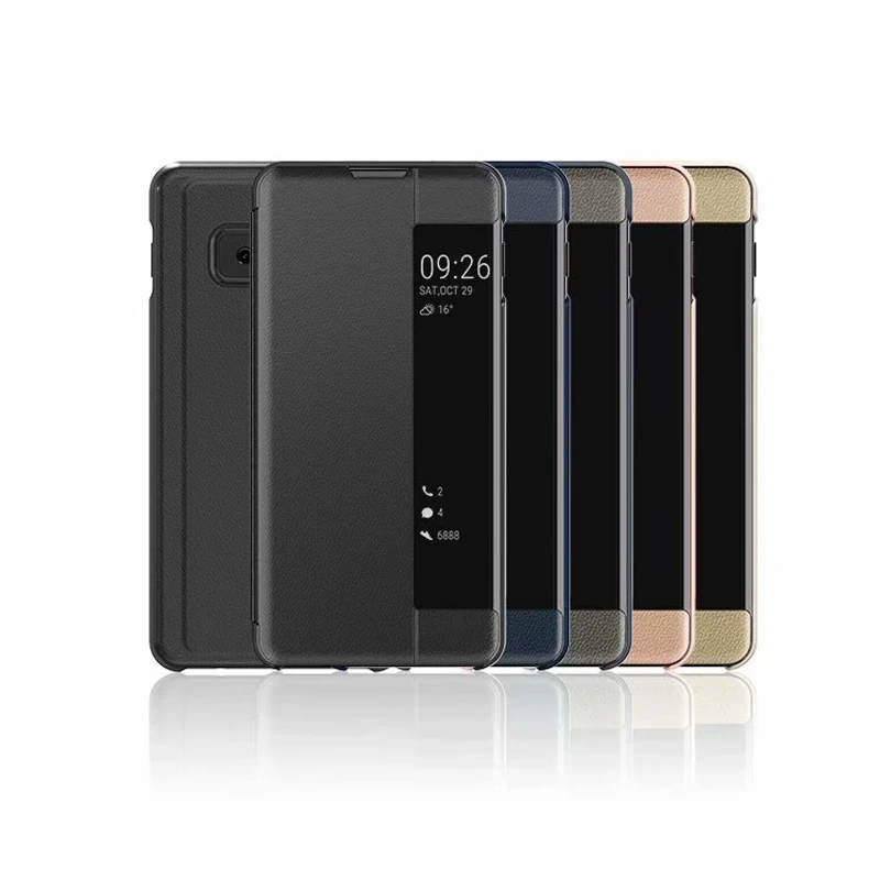 Умный кожаный чехол для окна S10 + Samsung Galaxy S8 Корпус S9 подставка s10 Plus s10e s8plus