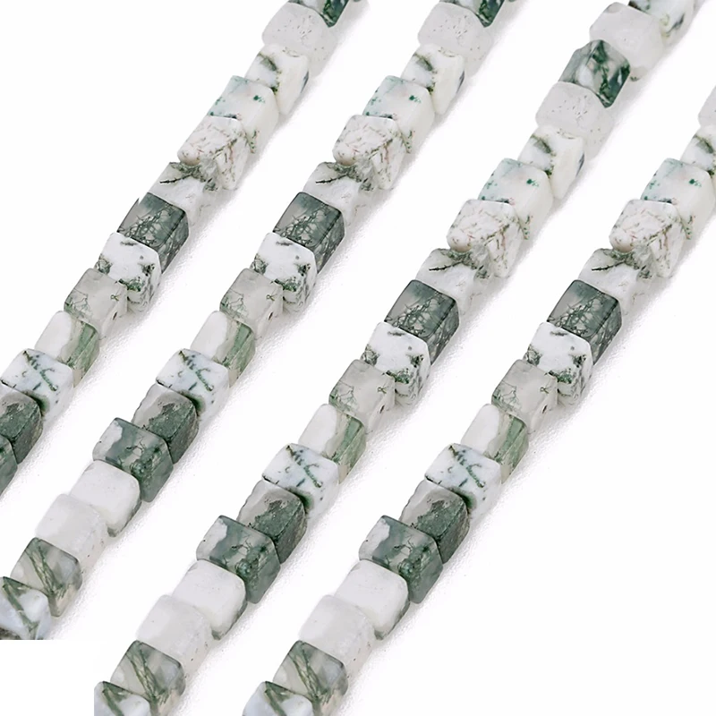 Бусины квадратные незакрепленные из натурального камня для изготовления