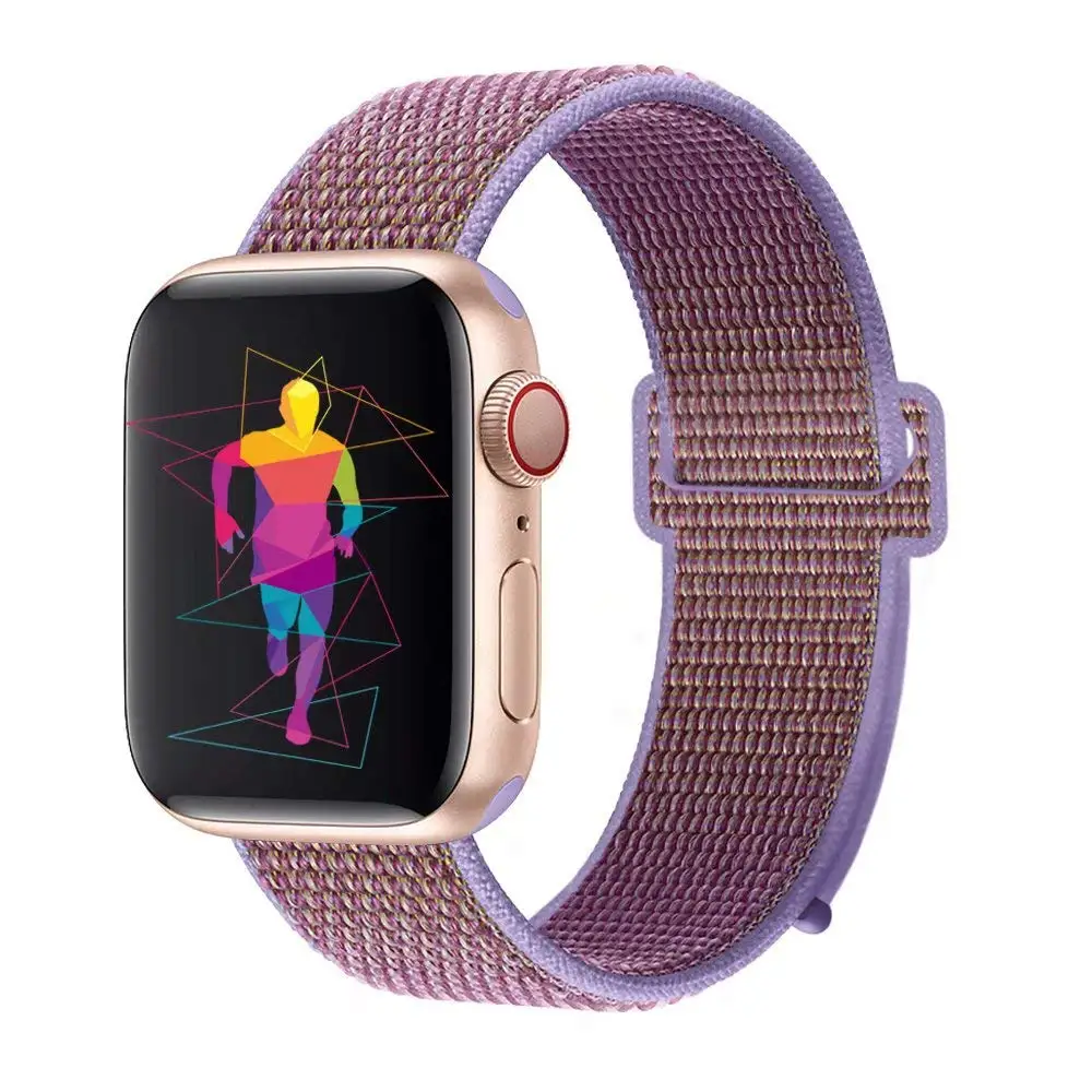 Нейлоновый ремешок для наручных часов Apple Watch 4 серии 3/2/1 38 мм 42 мм из мягкой дышащей ткани, сменный спортивный петля для наручных часов iwatch серии 4 40 мм 44 мм - Цвет ремешка: 23
