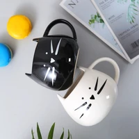 explosions black and white cat mug cute ceramic cartoon classic water cup