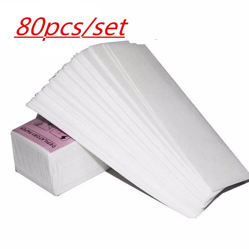 80pcs 100 шт Нетканая ткань для удаления волос в рулонах восковой бумаги высокого качества эпилятор для удаления волос - Цвет: 80pcs