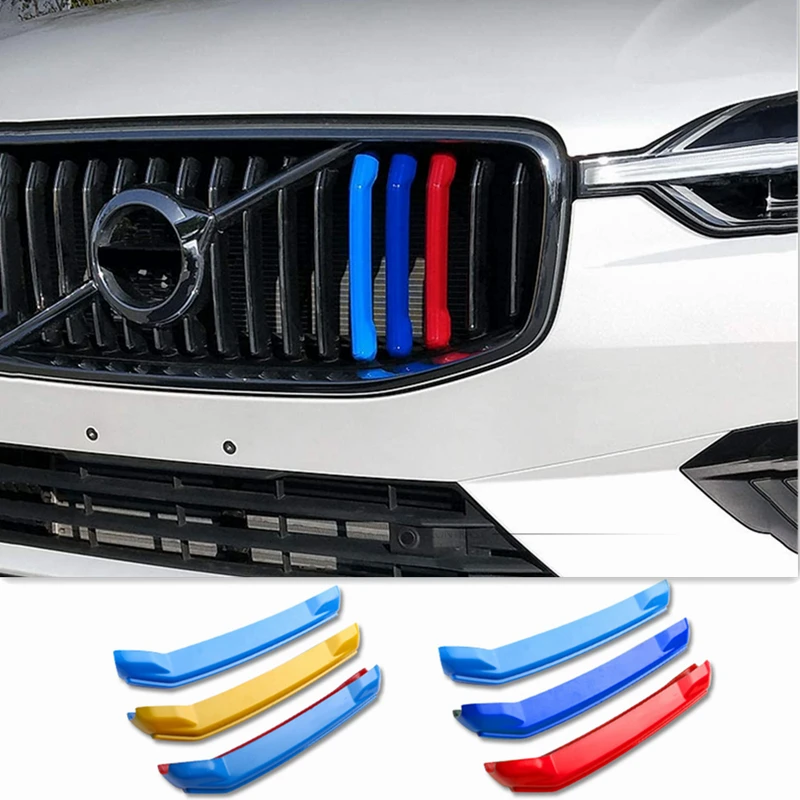Накладка на решетку радиатора автомобиля для Volvo XC60 2018 2019 2020 наклейка