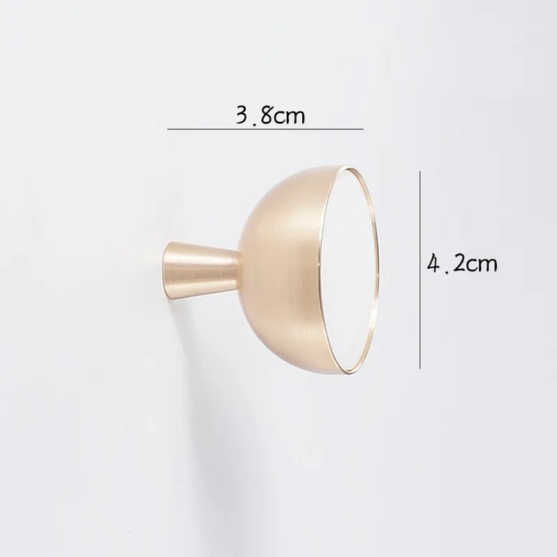 

Ins style Nordic original design minimalist decorative coat hook coat hook gold ornament shell brass hook