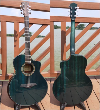 41 дюймов Акустическая гитара офисное кресло с подлокотниками в синем цвете |