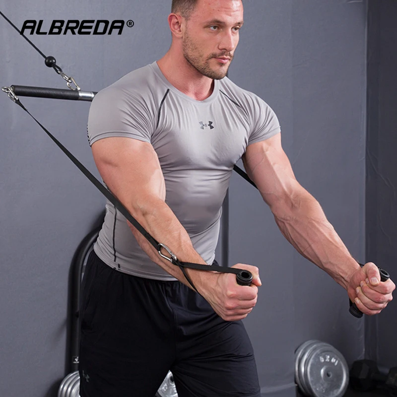 Fitness Biceps Triceps Back Blaster Rope  Pull Down Bar Cable Machine Attachment Gym Weight Chest Muscle Workout Accessories