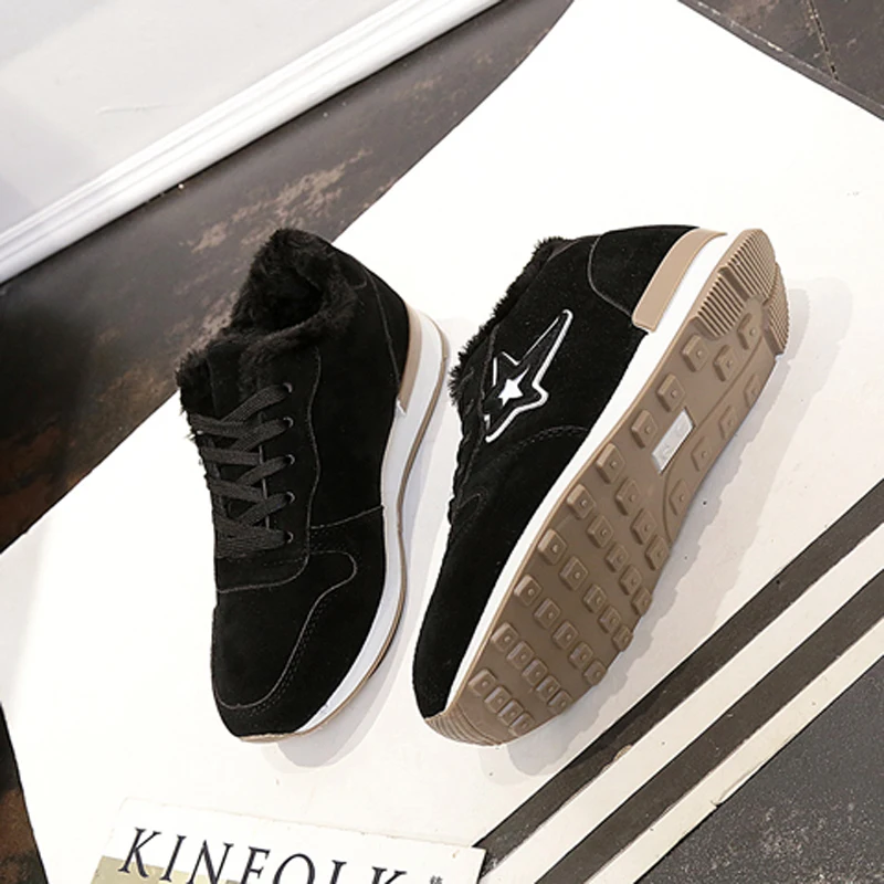 Женские зимние теплые модные кроссовки женская обувь на плоской подошве zapatillas