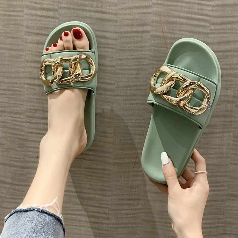 Шлепанцы женские на плоской подошве сланцы модная мягкая пляжная обувь