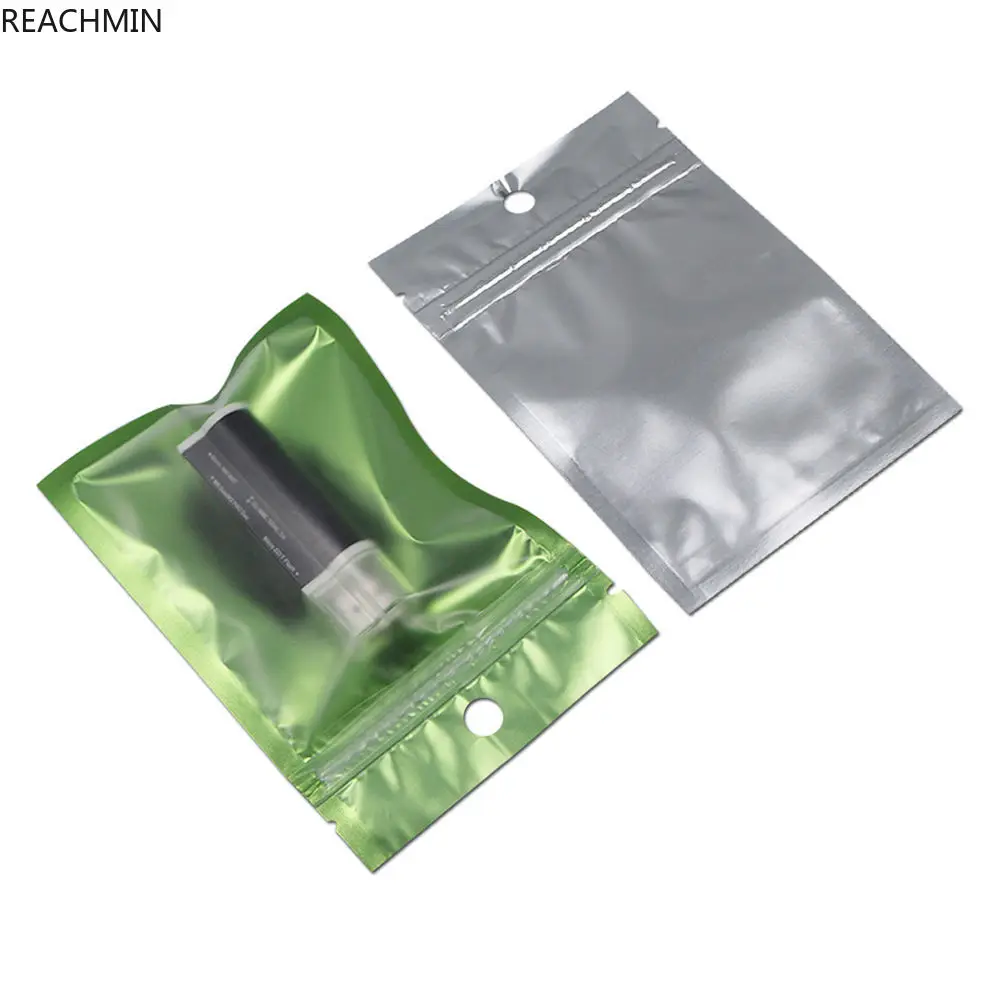 

Матовый серебристый пакет из лавсановой фольги 12x20 см, перезаряжаемый пакет с застежкой-молнией, прозрачный пластиковый пакет, пакет для хр...