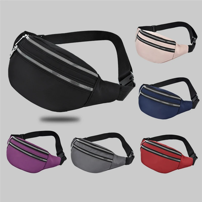 

Fanny Pack Black Waterproof Money Belt Bag Men Purse Teenager's Travel Wallet Belt Male Waist Bags Cigarette Case For Phone