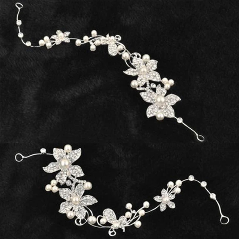 

2020 New Fashion Bridal Headband Flower Hairband Bridal Headpiece Pearl Headwear Tiara Charming Headwear High Quality Hot