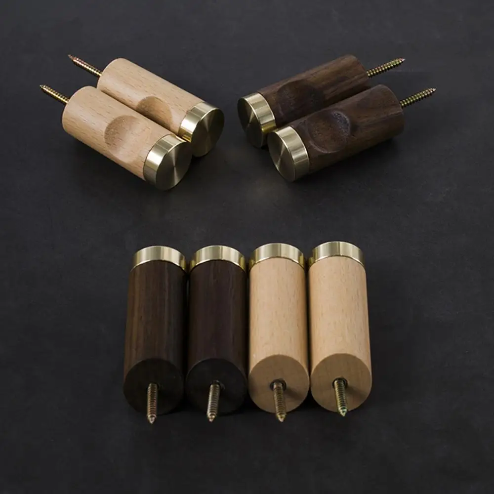 Скандинавский простой латунный Буковый крючок украшение из ореха в японском