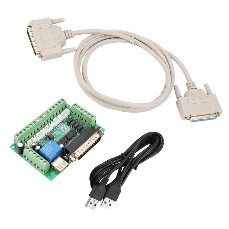 Шаговый двигатель Интерфейс доска 12 24VDC MACH3 5 оси USB коммутационная плата для чпу