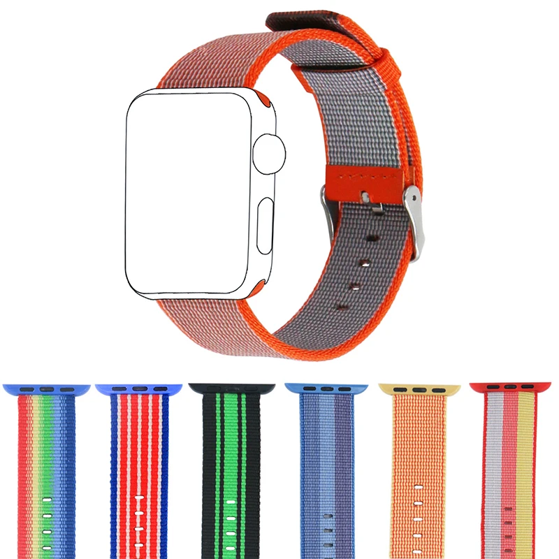 Горячо продаваемый нейлоновый ремешок для наручных часов Apple Watch версии 4/3/2/1