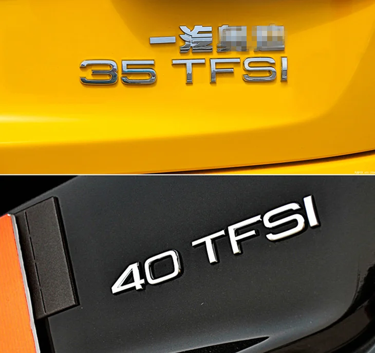 1pcs 3D ABS 30 35 40 45 50 55 TFSI car Letter Rear Tailgate trunk Decals Emblem badge sticker Decal Car styling auto Accessories - купить по