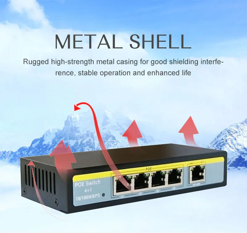 MoGood 5 Порты и разъёмы коммутатор PoE 802.3af/802.3at для 8CH NVR системы охранного видеонаблюдения(CCTV IP/PoE камер безопасности, 250 м расстояние передачи