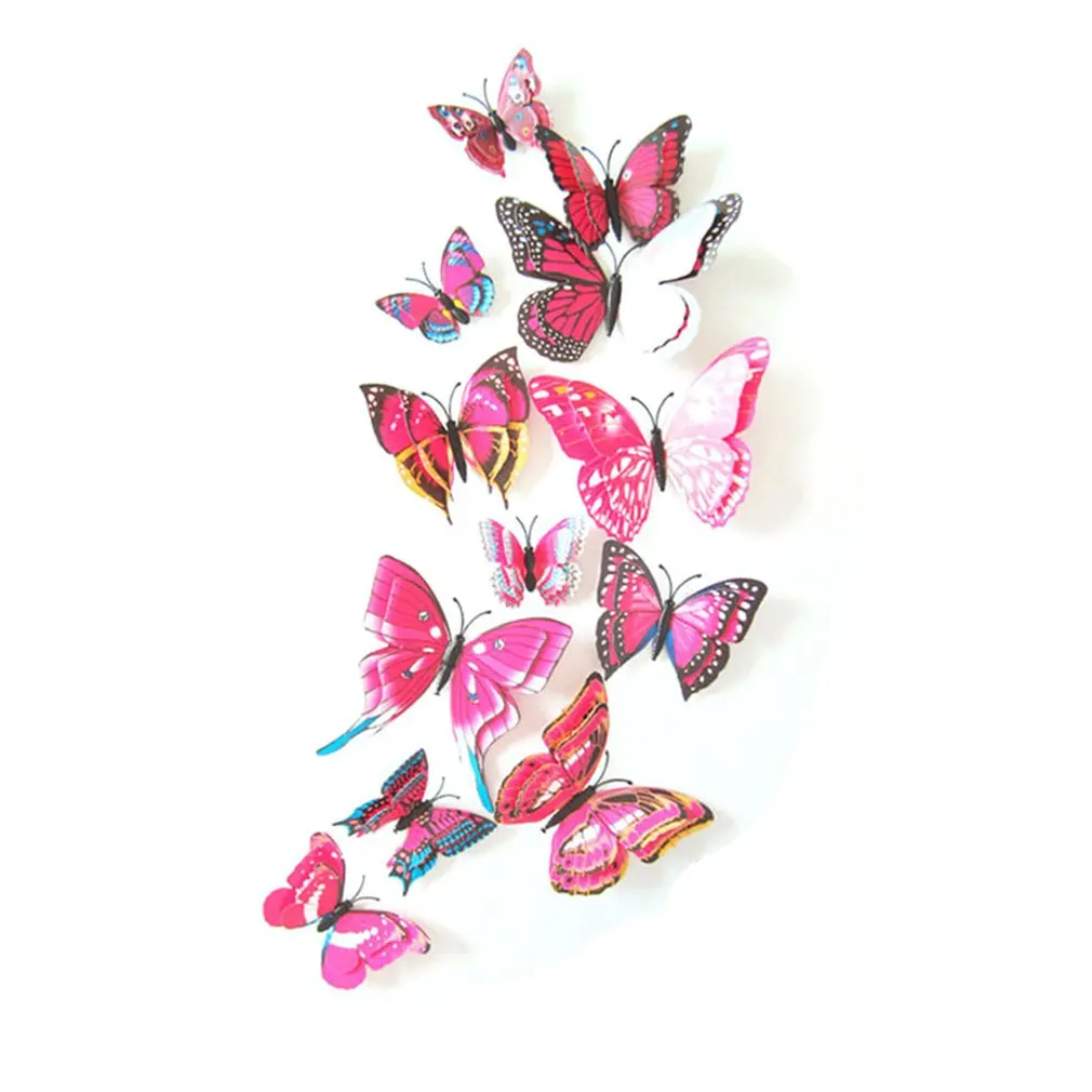 Наклейка на стену домашние наклейки мультяшная бабочка съемная настенная бумага