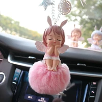 cute cartoon car rearview mirror decoration pendant cute angel doll cartoon pendant interior anime car accessories for girls