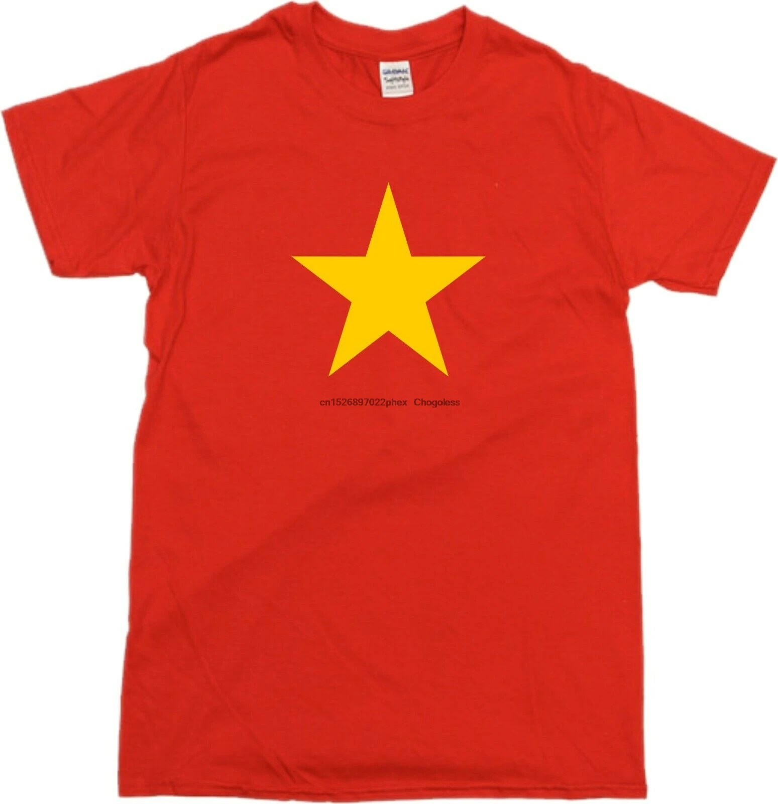 Красная футболка с вьетнамским флагом-футболка S-XXL символом и звездами - купить