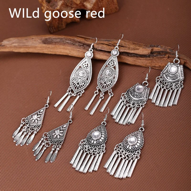 

Wildgoosed national style hollowed out carved earrings wholesale of Chinese style earrings manufacturers