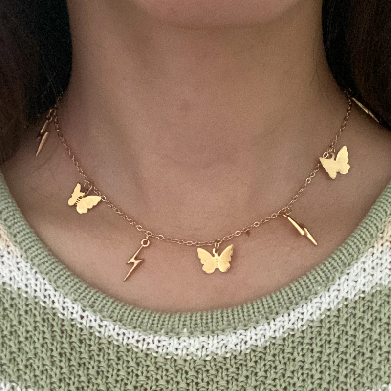 Женская цепочка с подвеской-молнией из металлического сплава | Украшения и