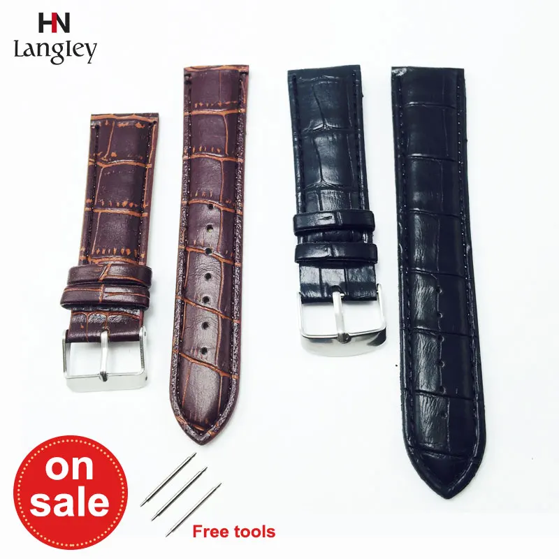 

Low price on sale 14mm-24mm Bamboo weave PU Leather Watchband buckle Strap Accessories For Men Women Watch Accessories free tool