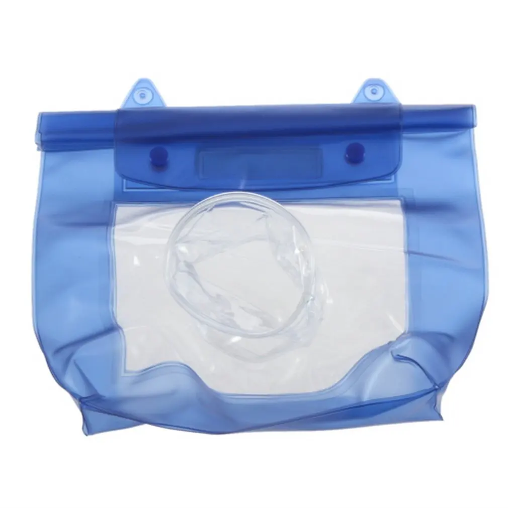 

Waterproof Underwater Housing Camera Case Dry Bag for Canon 5D/7D/450D/60D DSLR Camera PVC TPU. Blue Briefcases