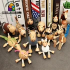 Деревянная маленькая кукла-животное из массива дерева, модель игрушки для детей, животное из леса, кукла-животное, креативное украшение, подарок