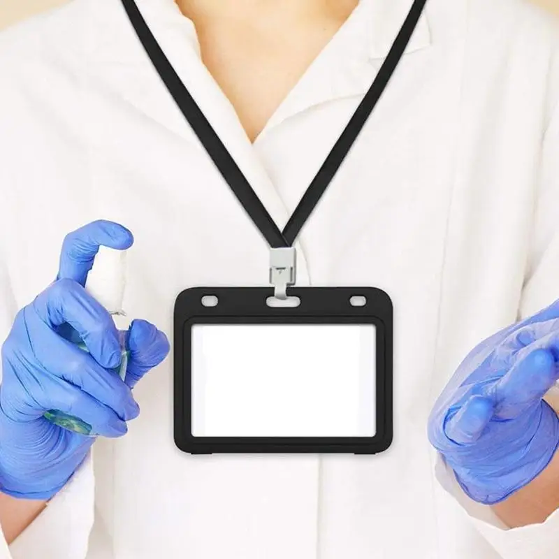 

2021 New Large Record Card Holder Candy Color Children Id Adult Holder Lanyard Badge Card L0F7