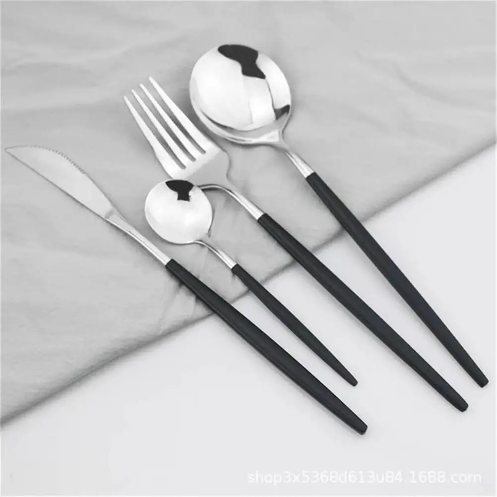 

30pcs Gold Dinnerware Set Mirror Stainless Steel Tableware Set Knife Fork Coffee Spoon Flatware Set Dishwasher Safe Cutlery Set