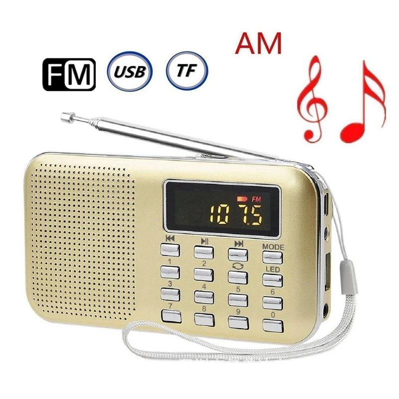 Мини Портативный Am/Fm радио Mp3 музыкальный плеер спикер Поддержка Micro Sd/Tf карты